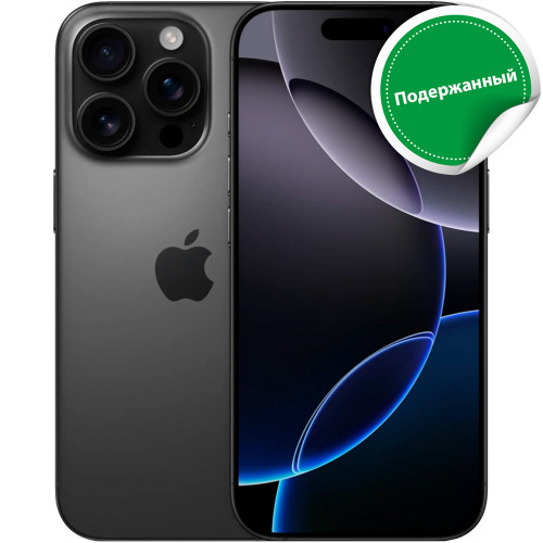 Подержанный Apple iPhone 16 Pro Max 256GB SIM+eSIM Black Titanium (359737309828345)
