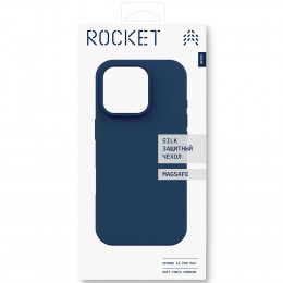 Чехол Rocket Silk силикон (с MagSafe) для iPhone 16 Pro Max темно-синий