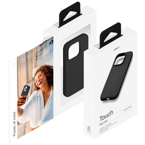 Чехол uBear Touch Mag Case силикон черный (с MagSafe) для iPhone 16 Pro
