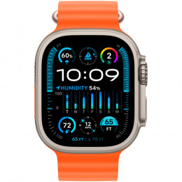 Apple Watch Ultra 2, 49 мм, корпус из титана , ремешок Ocean оранжевый