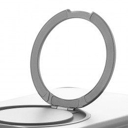 Чехол uBear накладка с держателем Clip Mag Case пластик (с MagSafe) для iPhone 16 прозрачный/серый