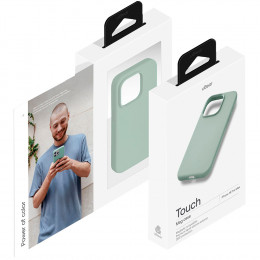 Чехол uBear накладка Touch Mag Case силикон (с MagSafe) для iPhone 16 Pro Max холодная мята