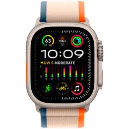 Apple Watch Ultra 2, 49 мм, корпус из титана , ремешок Trail оранжевый/бежевый S/M