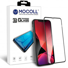 Защитное стекло 3D Mix Mocoll  глянец черное на экран iPhone X/Xs/11 Pro