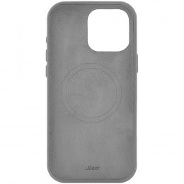 Чехол uBear Capital case кожаный серый (с MagSafe) для iPhone 16 Pro Max