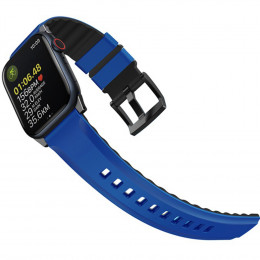 Ремешок UNIQ 49MM-LINUSRBLU для Apple Watch 49 (45, 44, 42) mm. силиконовый синий Linus S-M-L