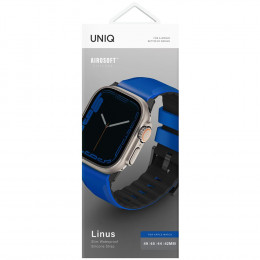 Ремешок UNIQ 49MM-LINUSRBLU для Apple Watch 49 (45, 44, 42) mm. силиконовый синий Linus S-M-L