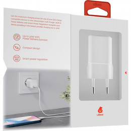 СЗУ uBear Select Pro (WC04WHPD30-C) 1 USB-C 30W, белый