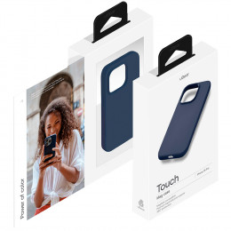 Чехол uBear Touch Mag Case силикон темно-синий (с MagSafe) для iPhone 16 Pro