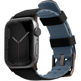 Ремешок UNIQ 45MM-LINUSBLK для Apple Watch 49 (45, 44, 42) mm. силиконовый черный Linus S-M-L
