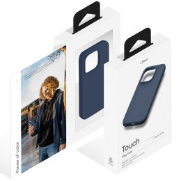 Чехол uBear Touch Mag Case силикон темно-синий (с MagSafe) для iPhone 15 Pro
