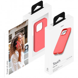 Чехол uBear Touch Mag Case силикон коралловый (с MagSafe) для iPhone 16 Pro Max