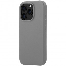 Чехол uBear Capital case кожаный серый (с MagSafe) для iPhone 16 Pro