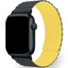 Ремешок uBear WB10YG01ML-AW для Apple Watch 49 (45, 44, 42) mm. силиконовый черный/желтый Mode M (L)