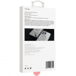 Чехол VLP накладка Diamond Case стекло/пластик (с MagSafe) для iPhone 15 Pro прозрачный