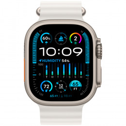 Apple Watch Ultra 2, 49 мм, корпус из титана , ремешок Ocean белый