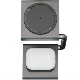 Док-станция VLP Zen Charger c Magsafe зарядкой для iPhone и AirPods 15W, серый