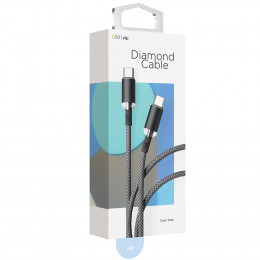 Кабель vlp Diamond (1032002) USB-C - USB-С 1,2м серый