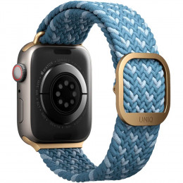 Браслет UNIQ 41MM-ASPDECBLU для Apple Watch 38 (40, 41) mm. нейлоновый лазурный синий Aspen S-M-L