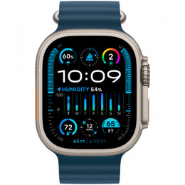 Apple Watch Ultra 2, 49 мм, корпус из титана , ремешок Ocean синий