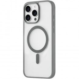Чехол uBear Cloud Mag Case пластик серый/прозрачный (с MagSafe) для iPhone 16 Pro Max