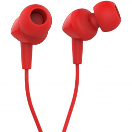 Наушники JBL (C100SL) 3.5mm. Jack вкладыши с микрофоном красные