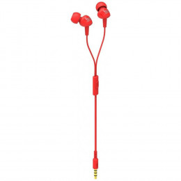 Наушники JBL (C100SL) 3.5mm. Jack вкладыши с микрофоном красные