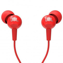 Наушники JBL (C100SL) 3.5mm. Jack вкладыши с микрофоном красные