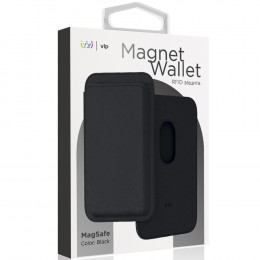 Чехол VLP Magnet Wallet эко-кожа (RFID защита) для устройств с Magsafe черный