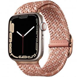 Браслет UNIQ 41MM-ASPDECPNK для Apple Watch 38 (40, 41) mm. нейлоновый лазурный розовый Aspen S-M-L