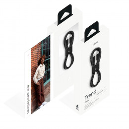 Кабель uBear Trend 60W (DC16BL12TR-CC) USB-C - USB-С 1,2м черный