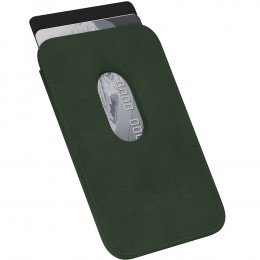Чехол VLP Magnet Wallet эко-кожа (RFID защита) для устройств с Magsafe темно-зеленый
