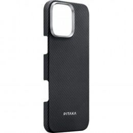 Чехол PITAKA Ultra-Slim Case кевлар черно-серый в полоску для iPhone 16 Pro