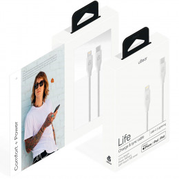 Кабель uBear Life (DC11WH12LF-CL) USB-C - Lightning 1,2м белый