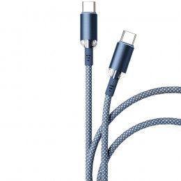 Кабель vlp Diamond (1032003) USB-C - USB-С 1,2м темно-синий