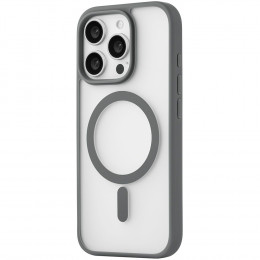 Чехол uBear Cloud Mag Case пластик серый/прозрачный (с MagSafe) для iPhone 16 Pro