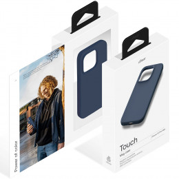 Чехол uBear Touch Mag Case силикон темно-синий (с MagSafe) для iPhone 15 Pro Max