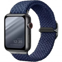 Ремешок UNIQ 44MM-ASPOBLU для Apple Watch 42 (44, 45) mm. нейлоновый синий Aspen S-M-L