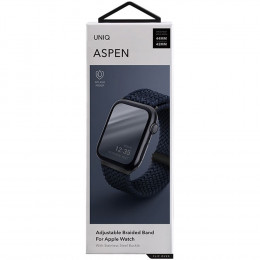 Ремешок UNIQ 44MM-ASPOBLU для Apple Watch 42 (44, 45) mm. нейлоновый синий Aspen S-M-L