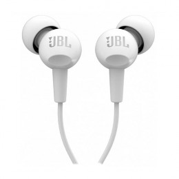 Наушники JBL (C100SL) 3.5mm. Jack вкладыши с микрофоном белые