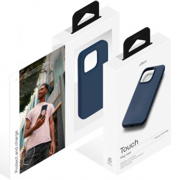 Чехол uBear Touch Mag Case силикон темно-синий (с MagSafe) для iPhone 13 Pro Max