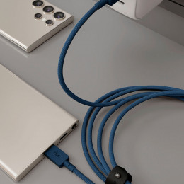 Кабель VLP Nylon cable (1031023) USB-C - USB-С 1,2м синий