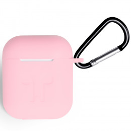 Чехол накладка прорезиненный Gurdini ярко розовый для AirPods