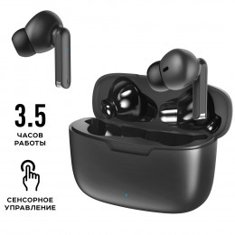 Наушники OLMIO (TWE-014) Bluetooth вакуумные с микрофоном черные