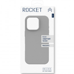 Чехол Rocket Silk силикон (с MagSafe) для iPhone 16 Pro Max серый