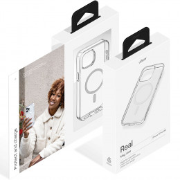 Чехол uBear Real Mag Case пластик прозрачный (с MagSafe) для iPhone 15 Pro Max