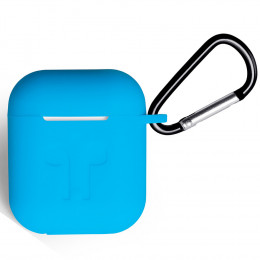 Чехол Gurdini накладка прорезиненный для AirPods голубой