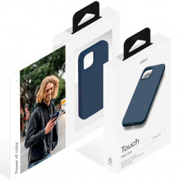 Чехол uBear Touch Mag Case силикон темно-синий (с MagSafe) для iPhone 15