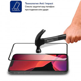 Защитное стекло 3D Mix Mocoll  глянец черное на экран iPhone 12/12 Pro