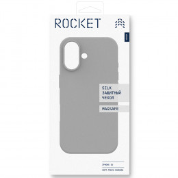 Чехол Rocket Silk силикон (с MagSafe) для iPhone 16 серый